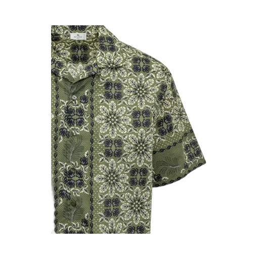 Etro Floral-Printed Short-Sleeved Shirt