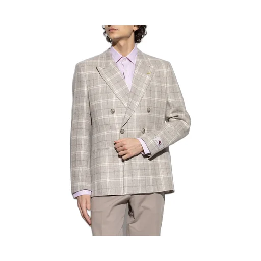Etro Double-Breasted Checked Blazer