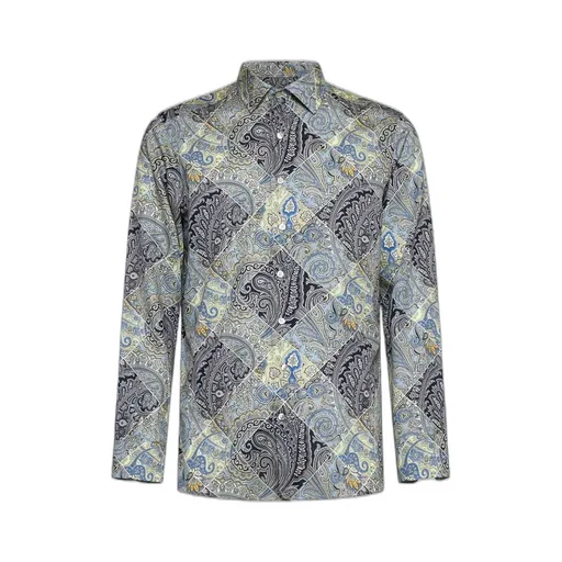 Etro Paisley-Printed Curved Hem Shirt