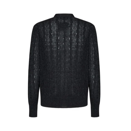 Etro Pegaso Embroidered V-Neck Buttoned Cardigan