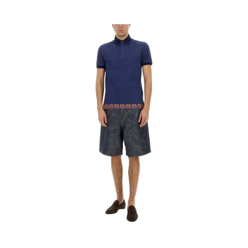 Etro Paisley Motif-Adorned Polo Shirt