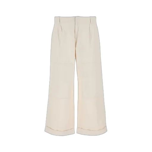 Etro Wide-Leg Turn-Up Hem Trousers