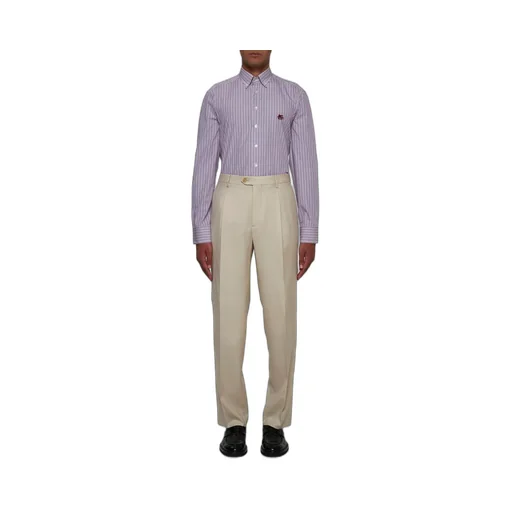 Etro Logo Embroidered Striped Shirt