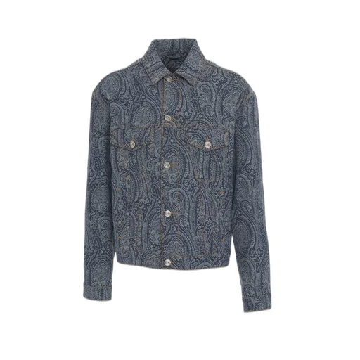 Etro All-Over Paisley Motif Denim Jacket
