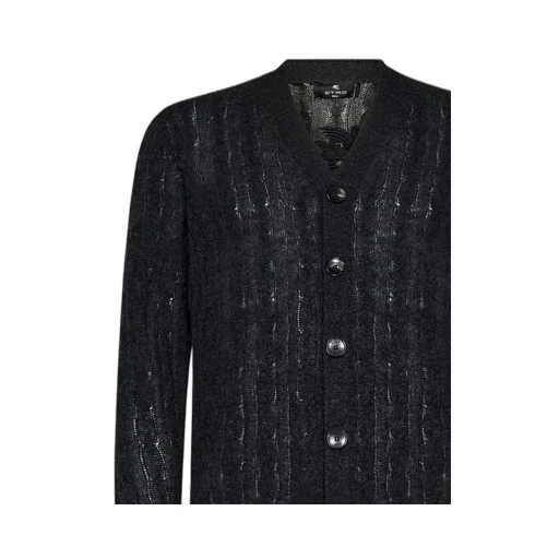Etro Pegaso Embroidered V-Neck Buttoned Cardigan