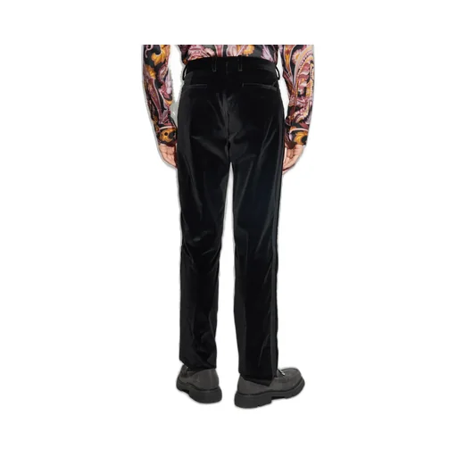 Etro Side Stripe Detailed Velvet Evening Trousers