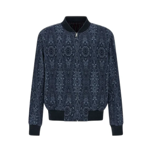 Etro Patterned-Jacquard Zip Fastened Bomber Jacket