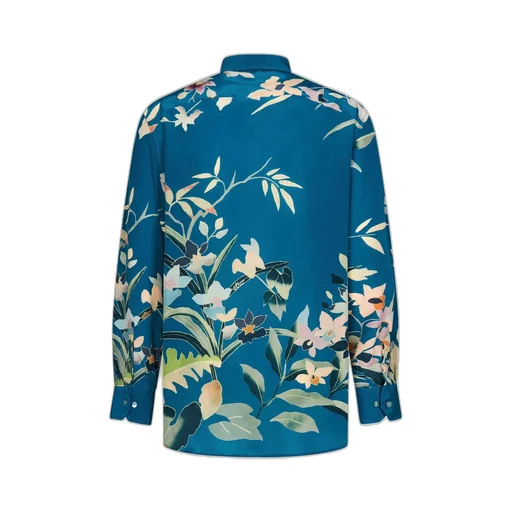 Etro Floral Print Collared Button-Up Shirt
