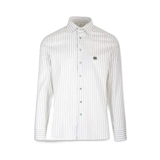 Etro Pegaso Embroidered Striped Shirt