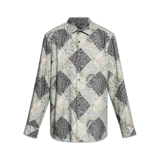 Etro Abstract Printed Straight Hem Shirt