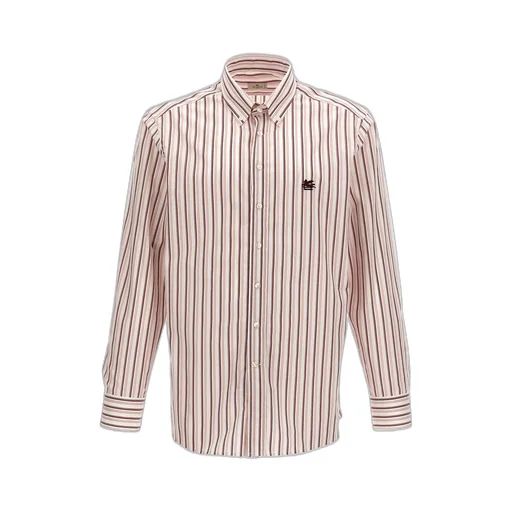 Etro Pegaso Embroidered Striped Shirt