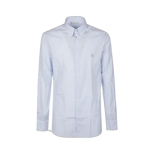 Etro Pegaso Embroidered Striped Shirt