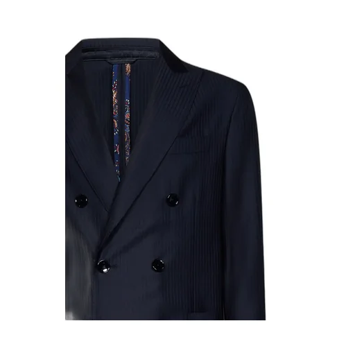 Etro Pinstriped Double-Breasted Blazer