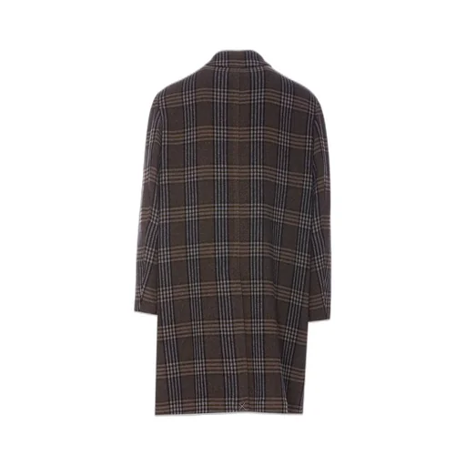 Etro Single-Breasted Plaid-Check Coat