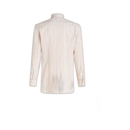 Etro Logo Embroidered Striped Long-Sleeved Shirt