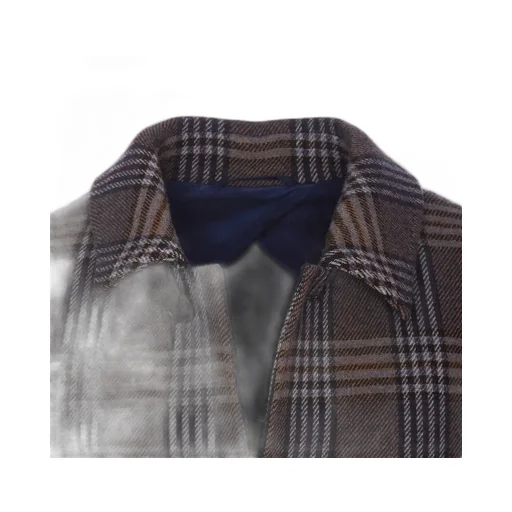 Etro Single-Breasted Plaid-Check Coat