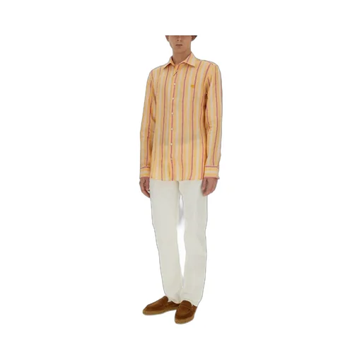 Etro Logo Embroidered Striped Shirt