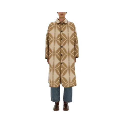 Etro Geometric Patterned Straight Hem Coat