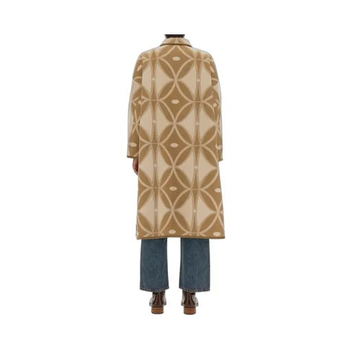 Etro Geometric Patterned Straight Hem Coat