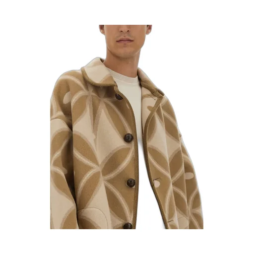 Etro Geometric Patterned Straight Hem Coat