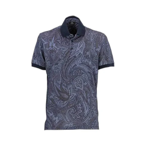Etro Paisley-Printed Short-Sleeved Polo Shirt