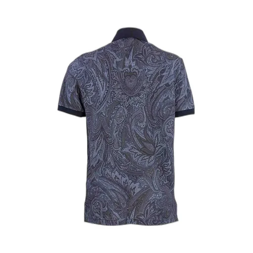 Etro Paisley-Printed Short-Sleeved Polo Shirt