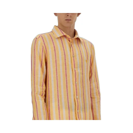 Etro Logo Embroidered Striped Shirt