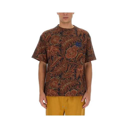 Etro Floral Print Crewneck T-Shirt