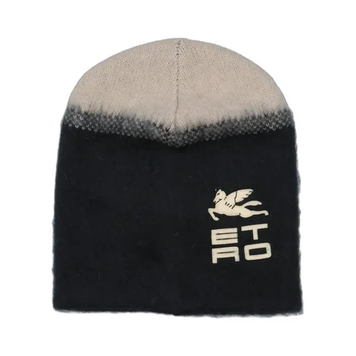 Etro Logo Embroidered Two-Tone Beanie