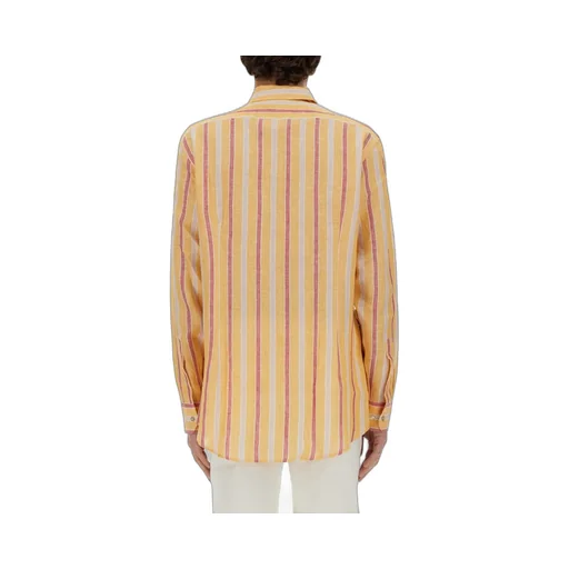 Etro Logo Embroidered Striped Shirt