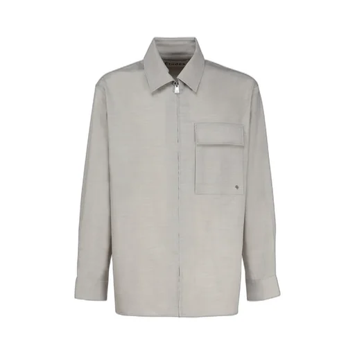 Etudes Zip-Up Curved Hem Shirt