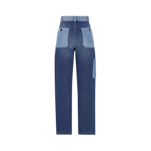 Etro Patchwork Logo-Embossed Straight-Leg Jeans