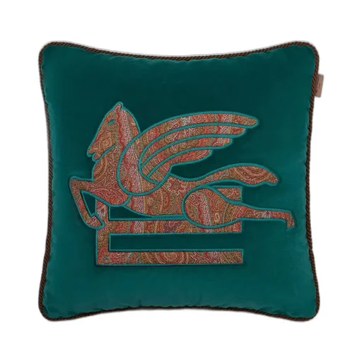 Etro Home Pegaso Embroidered Velvet Cushion