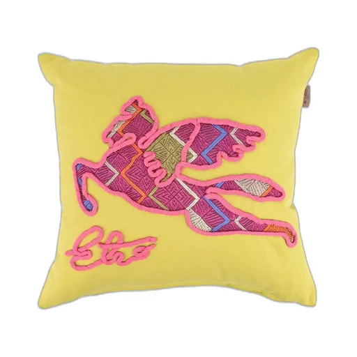 Etro Home Logo Embroidered Cushion