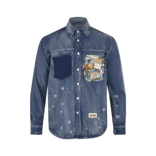 Evisu Graphic Denim Shirt