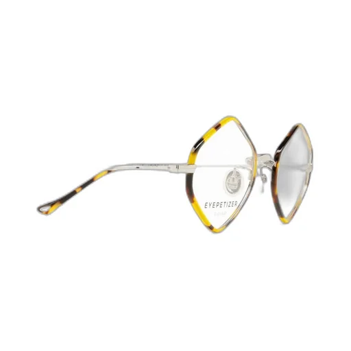 Eyepetizer Leopard Geometric Frame Glasses