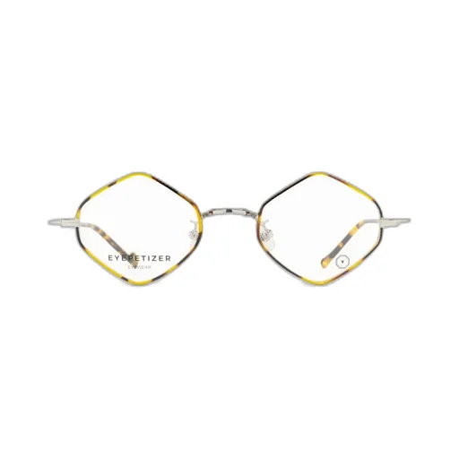 Eyepetizer Leopard Geometric Frame Glasses