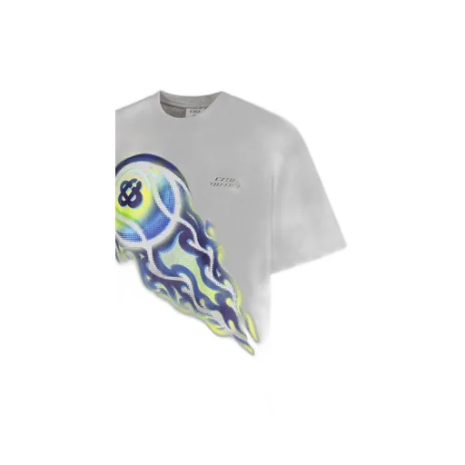 Casablanca Flaming Tennis Ball Oversized Crewneck T-Shirt