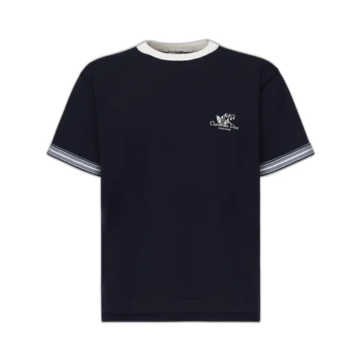 Dior Homme Stripe-Trim Crewneck T-Shirt