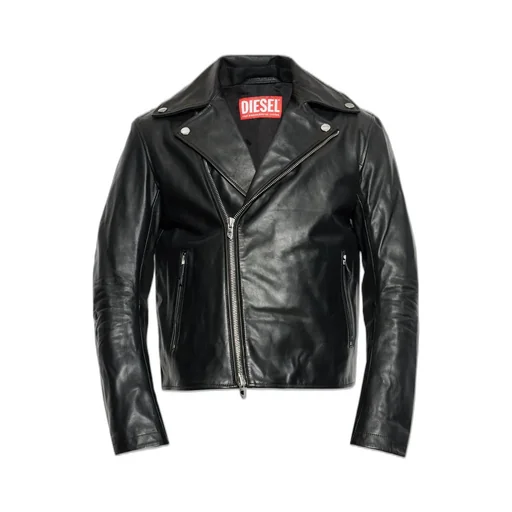 Diesel L-Eo-Wrd Leather Biker Jacket