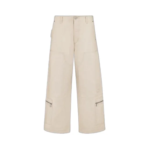 Dior Homme Logo Patch Wide Leg Trousers