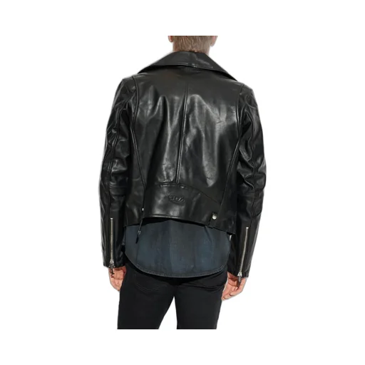 Diesel L-Eo-Wrd Leather Biker Jacket