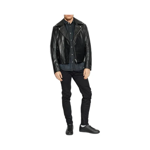 Diesel L-Eo-Wrd Leather Biker Jacket