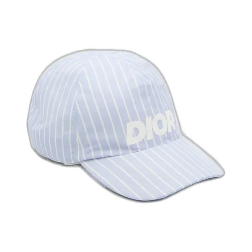 Dior Homme Logo Printed Striped Baseball Cap