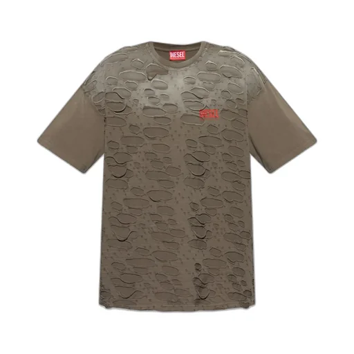 Diesel Ripped Crewneck Drop-Shoulder T-Shirt