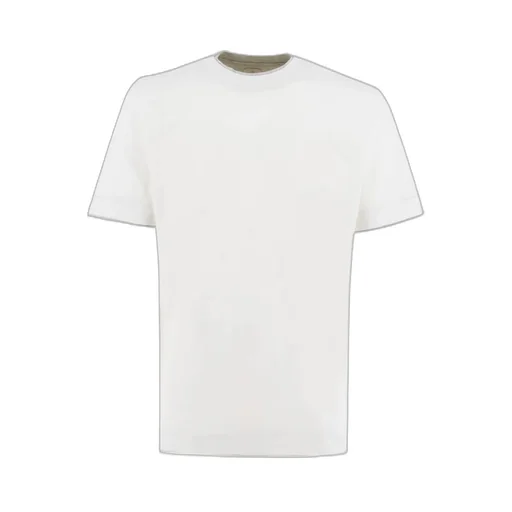 Eleventy Contrast Trim Crew-Neck T-Shirt