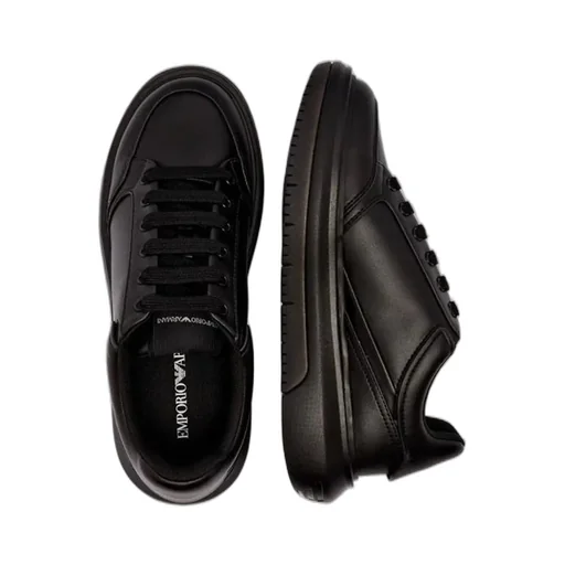 Emporio Armani Logo-Printed Lace-Up Sneakers