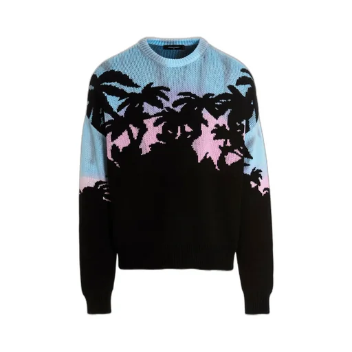 Dsquared2 Tropical Patterned-Jacquard Crewneck Jumper
