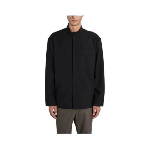 Entire Studios Long-Sleeve Mandarin-Collar Pocket Shirt