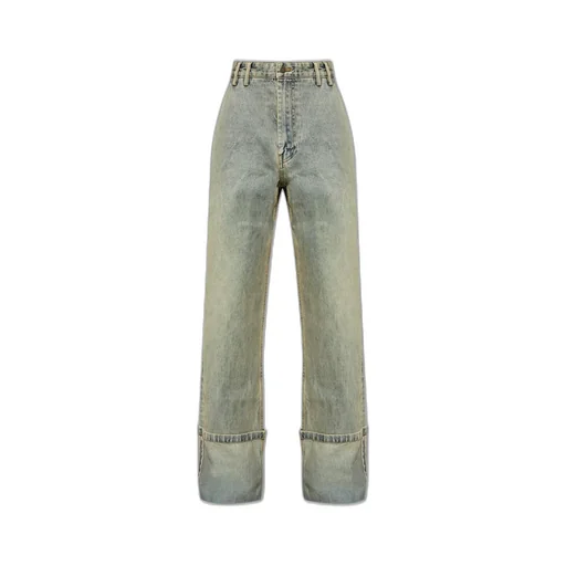 Entire Studios Cuffed Straight-Leg Jeans